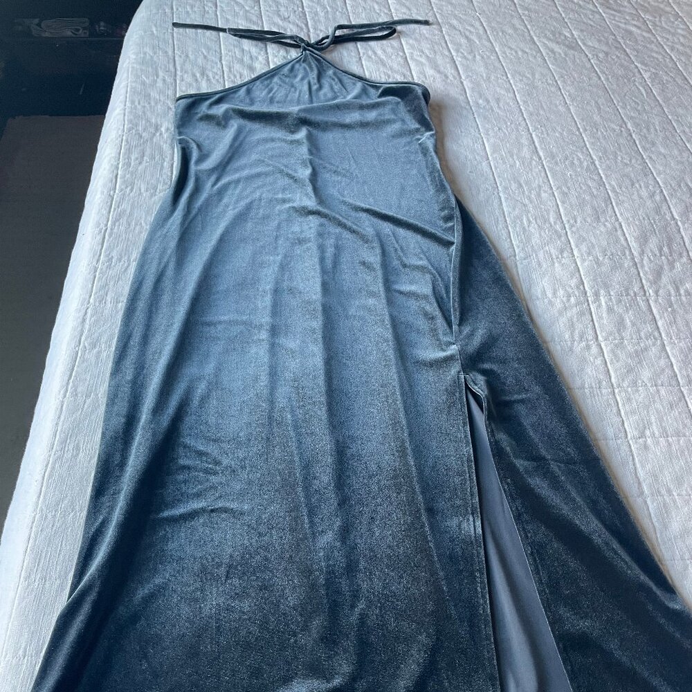 NWT - Banana Republic Dark Green Velour Evening Dress